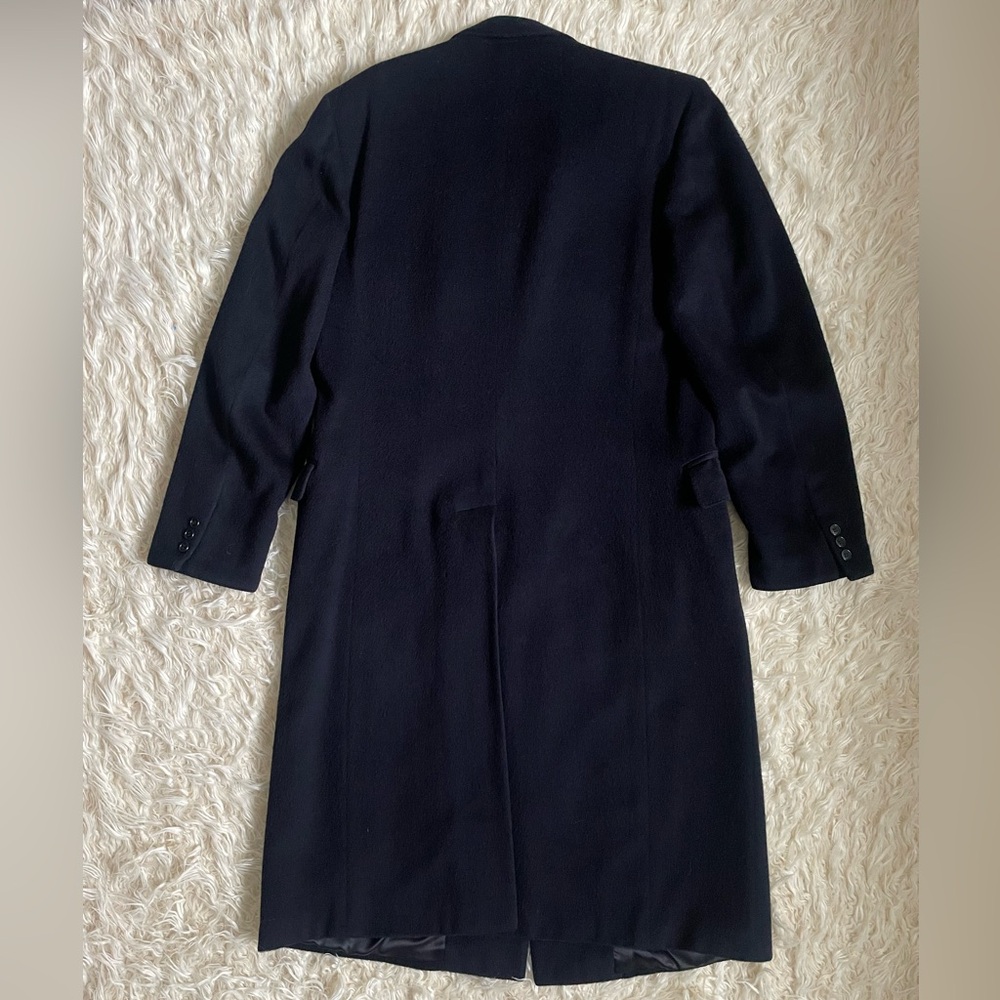 Giorgio Armani men Navy Blue + 80%Wool 20% Cashmere Coat, Sz 38 Italy - Picture 12 of 15